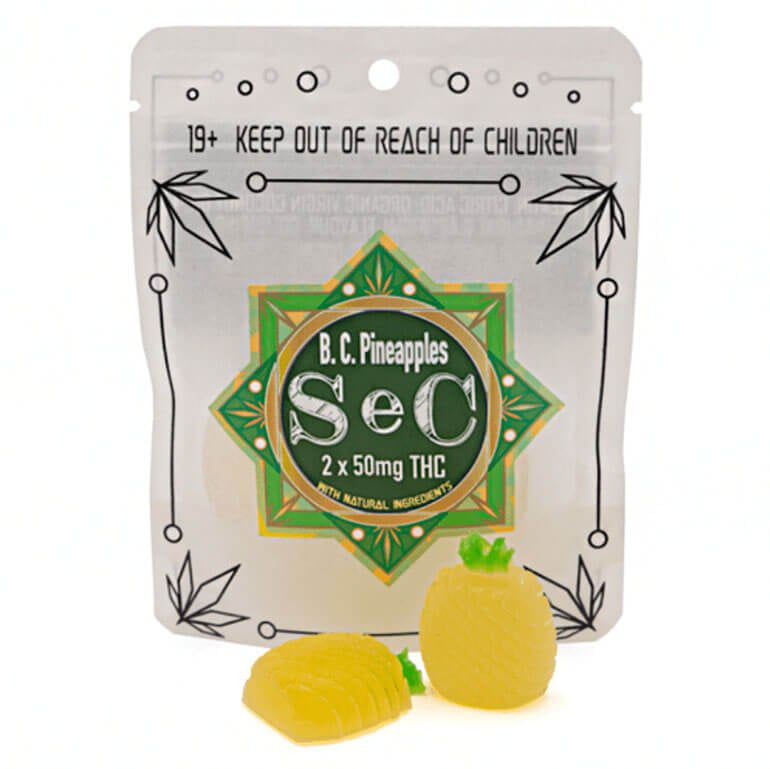 100mg THC B.C. Pineapples – SeC 100mg THC B.C. Pineapples – SeC