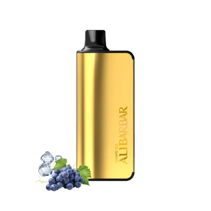 AlibarBar Ingot 9k GrapeIce disposable vape with Blue Razz Ice and Mango Peach flavors