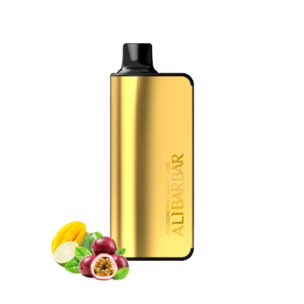 Alibarbar 9000 smart vape disposable vape with Blue Razz Ice and Mango Peach flavors