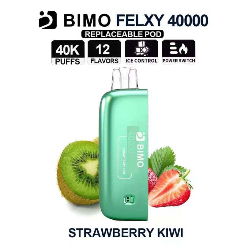 Bimo Felxy 40000 Pod Strawberry Kiwi - long-lasting strawberry kiwi vape pod