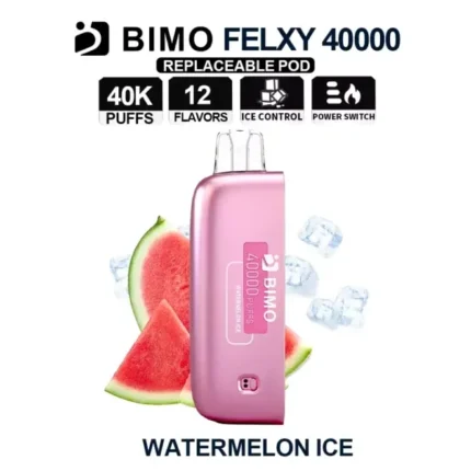 Bimo Felxy 40000 Pod Watermelon Ice sleek device and packaging