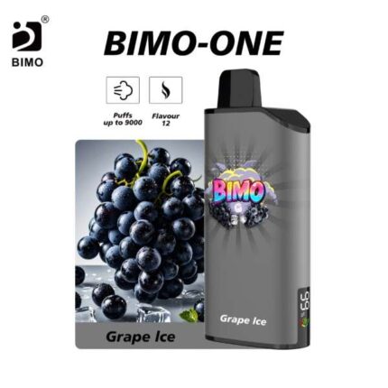 Bimo ONE 9000 Grape Ice vape device with grape and ice flavor