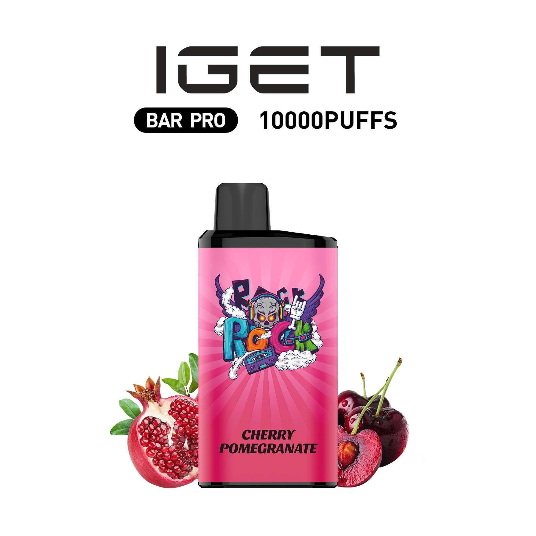 IGET-BAR-PRO-CHERRY-POMEGRANATE IGET BAR PRO Cherry Pomegranate disposable vape close-up