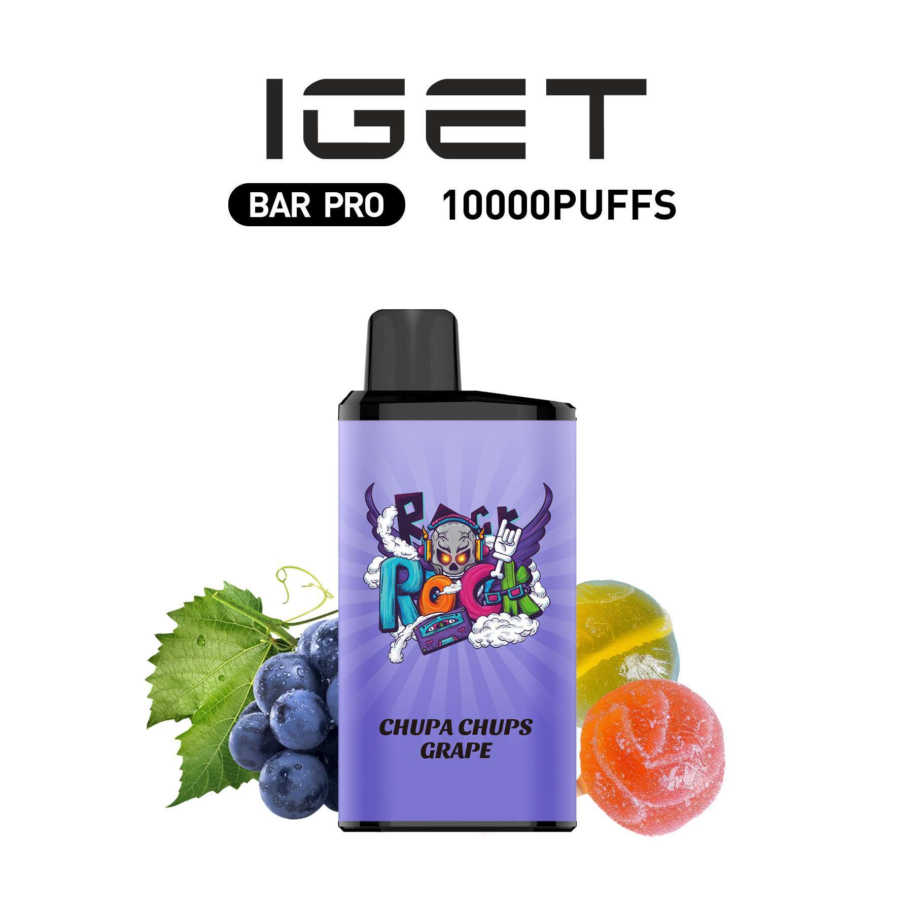 IGET-BAR-PRO-CHUPA-CHUPS-GRAPE IGET BAR PRO Chupa Chups Grape - IGET VAPE Online Store disposable vape device flavor variant