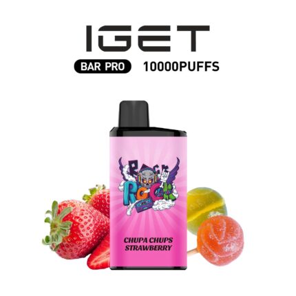 IGET BAR PRO Chupa Chups Strawberry disposable vape close-up