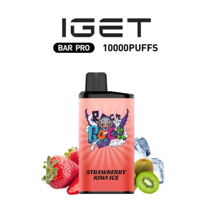IGET BAR PRO Strawberry Kiwi Ice disposable vape close-up