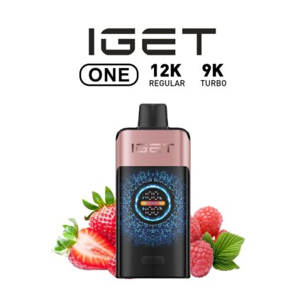 IGET One 12000 puffs Strawberry Raspberry– Long-lasting Disposable Vape