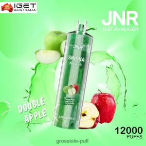 jnr shisha hookah double apple 12000 puffs premium disposable vape device