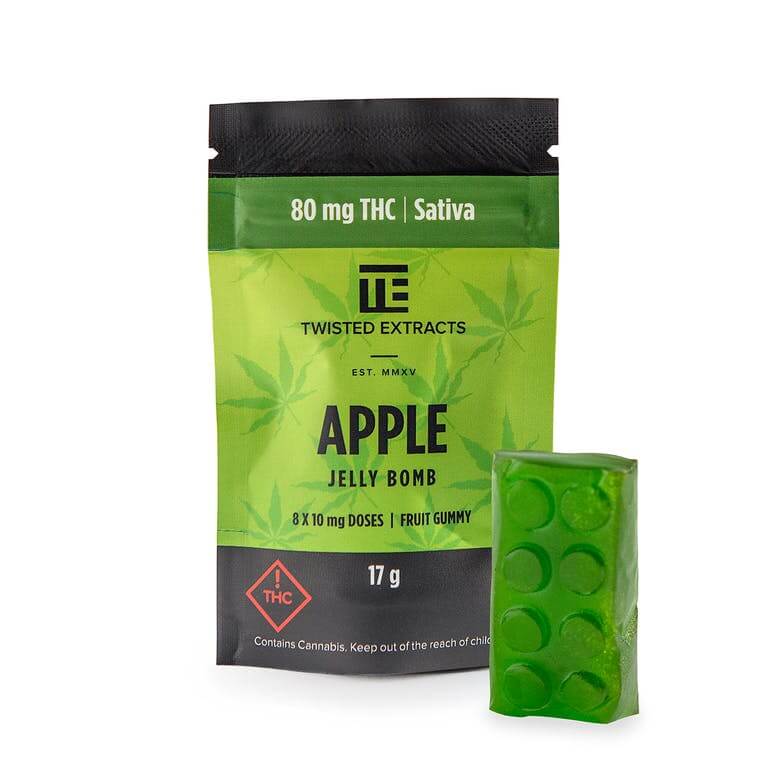 Apple SATIVA JELLY BOMBS – Twisted Extract Apple SATIVA JELLY BOMBS – Twisted Extract