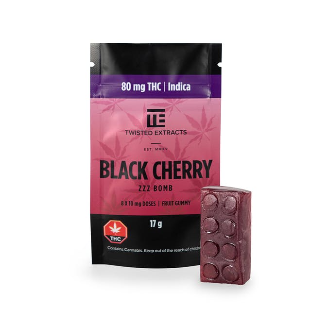 Black Cherry INDICA ZZZ BOMBS – Twisted Extract Black Cherry INDICA ZZZ BOMBS – Twisted Extract