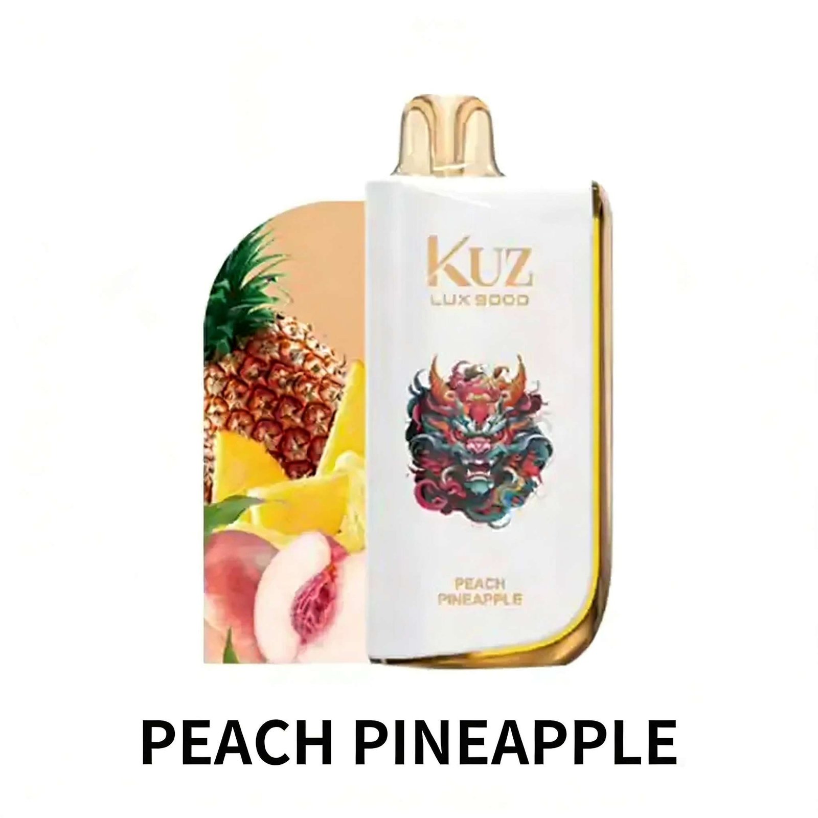 compressed_peach-pineapple Kuz Ultra 9000 Puffs Peach Pineapple disposable vape device