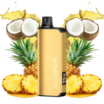 Alibarbar 9K Pineapple Coconut disposable vape device on Nebula Vapes AUS