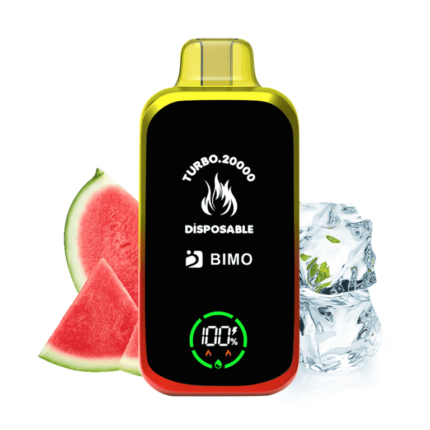 Bimo Vape Turbo 20000 Watermelon Ice disposable vape device with icy watermelon flavor