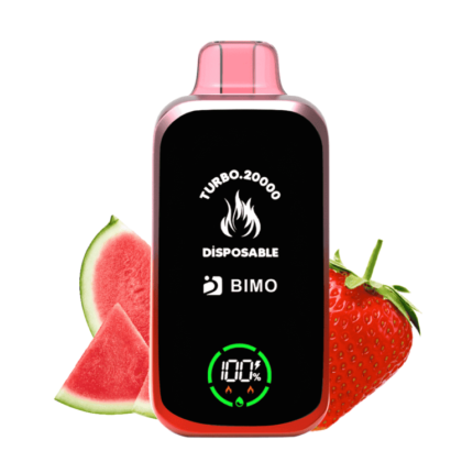 Bimo Turbo 20000 Strawberry Watermelon disposable vape with strawberry and watermelon flavor