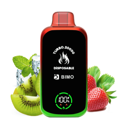 Bimo vape Turbo 20000 Strawberry Kiwi device with long-lasting battery and delicious fruity flavor