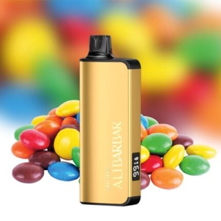 Alibarbar 9000 Puffs Skittles disposable vape device on Nebula Vapes AUS