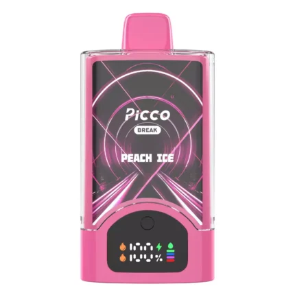 picco break 30000 puffs peach ice device and packaging