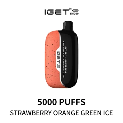 Iget Moon K5000 Strawberry Orange Green Ice disposable vape device with flavors