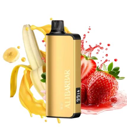 Alibarbar 9000 Puffs Strawnana disposable vape device on Nebula Vapes AUS