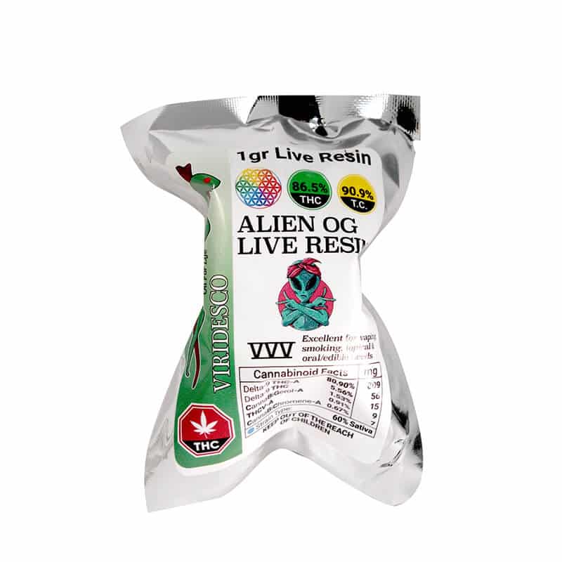 Viridesco Live Resin – Alien OG Viridesco Live Resin Alien OG premium vape cartridge