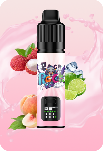 IGET Bar Plus Peach Lychee Lime Ice disposable vape pod