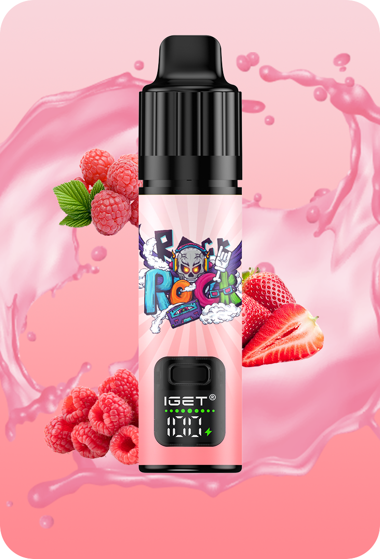 IGET-Barplus-Strawberry-Raspberry-Vape-For-Sale IGET Bar Plus Strawberry Raspberry disposable vape pod