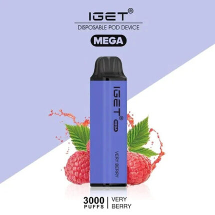 IGET Mega Very Berry (3000 Puffs) vape device