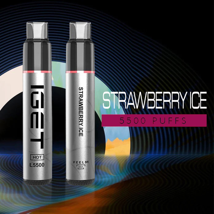 IGET Hot Strawberry Ice – 5500 puffs IGET Hot Strawberry Ice vape device