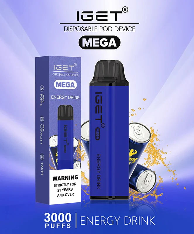 IGET Mega Energy Drink disposable vape device