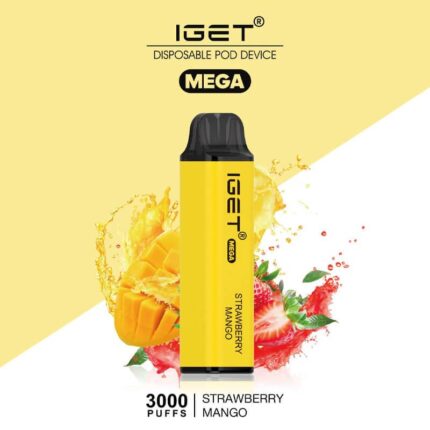 IGET Mega Strawberry Mango disposable vape 3000 puffs