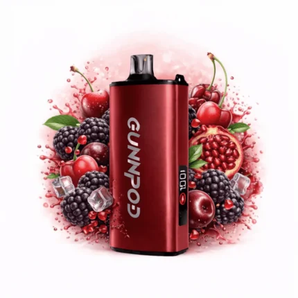 GUNNPOD EVO 15000 BLACKBERRY CHERRY POMEGRANATE vape device with fruit flavors
