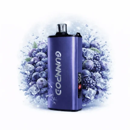 GUNNPOD EVO 15000 GRAPE ICE vape device with icy grape flavor