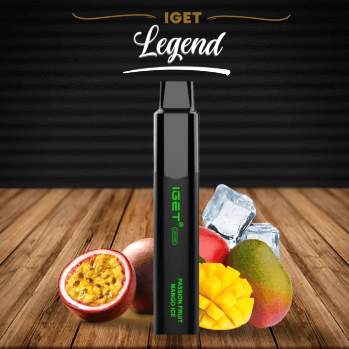 passion-fruit-mango-ice-iget-legend-4000 IGET LEGEND 4000 PASSION FRUIT MANGO ICE disposable vape device